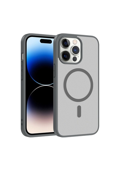 İphone 13 Pro Kılıf Magsafe Kamera Korumalı Mat Parmak İzi Tutmayan Grlpro Gri