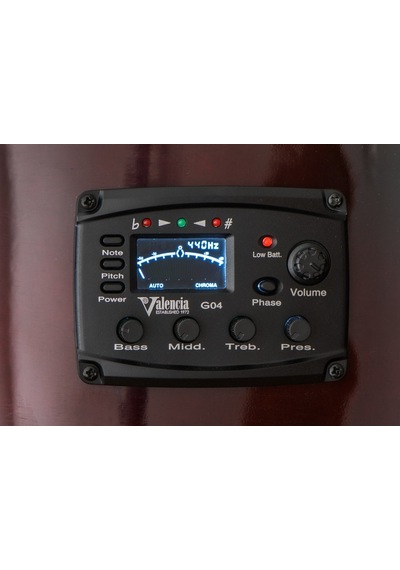 Valencia Vc104Tce Black Elektro Klasik Gitar