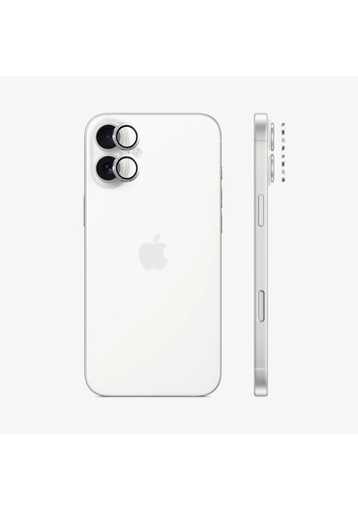 Safeus Safir Temperli Kamera Lens Koruyucu Apple Uyumlu iPhone 16 Plus Ve İle Beyaz