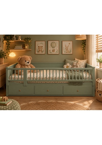 Ata-mer Wood Products 150x50 + 47,5x50 Yeşil Hemnes Divan Bariyer, Trabzan, Korkuluk