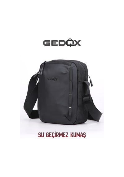 Gedox Siyah Su Geçirmez 3 Bölmeli Erkek Günlük Omuz Ve Çapraz Çanta Gdx2106