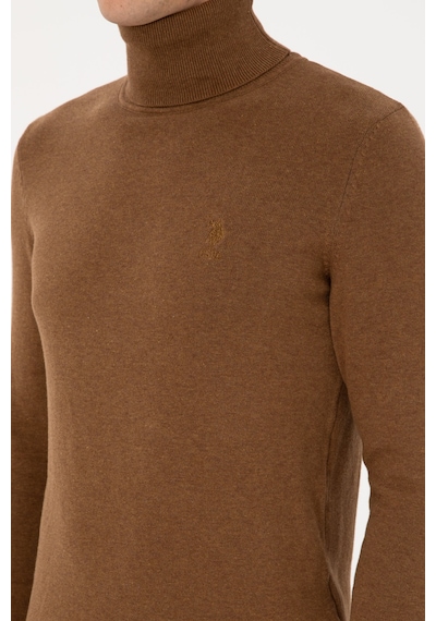U.s. Polo Assn. Erkek Haki Melanj Kazak /triko 50307760-vr125 Hakı Melanj