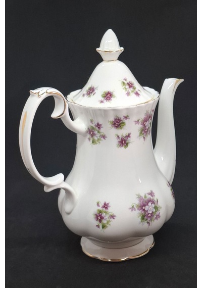 Sweet Violets Porselen Kahve Fincanı Takımı Parçası 1.5 Litre Mor