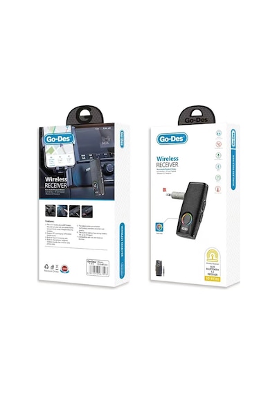 Araç Ses Alıcı Go Des GD-BT203 Kablosuz Aux Girişli Bluetooth Adaptör 5.3 Versiyon