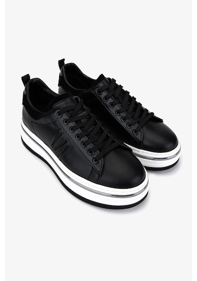 Valmenti Erkek Hakiki Deri Siyah Sneakers & Spor Ayakkabı 381 21618 Erk Ayk Y25 Sıyah Mat Siyah