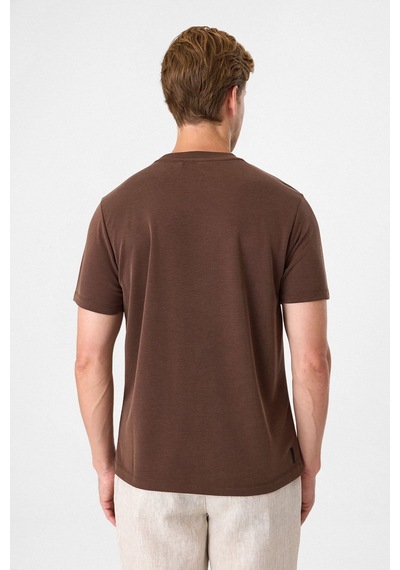 Back And Bond Kahve Regular Fit Bisiklet Yaka Tişört Çok Renkli