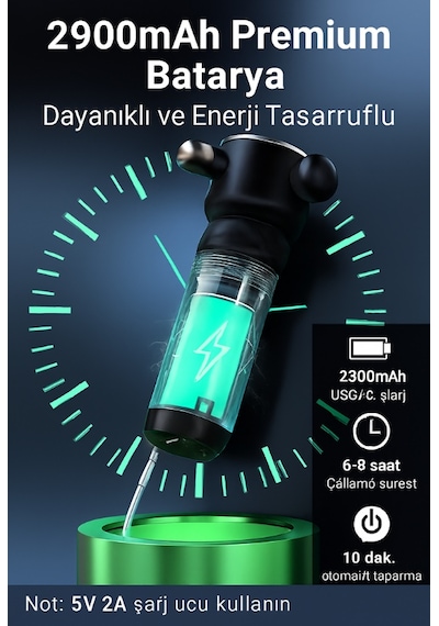 Mini Masaj Gun Yüksek Frekanslı Titreşimli Masaj Cihazı Siyah