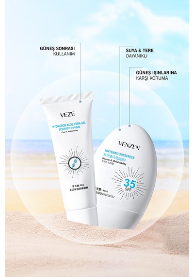 Beyazlatıcı Etkili Spf +35 Güneş Koruyucu Ve Güneş Sonrası Nemlendirici Kiti