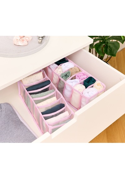 2 Adet Gardırop Düzenleyici Pembe