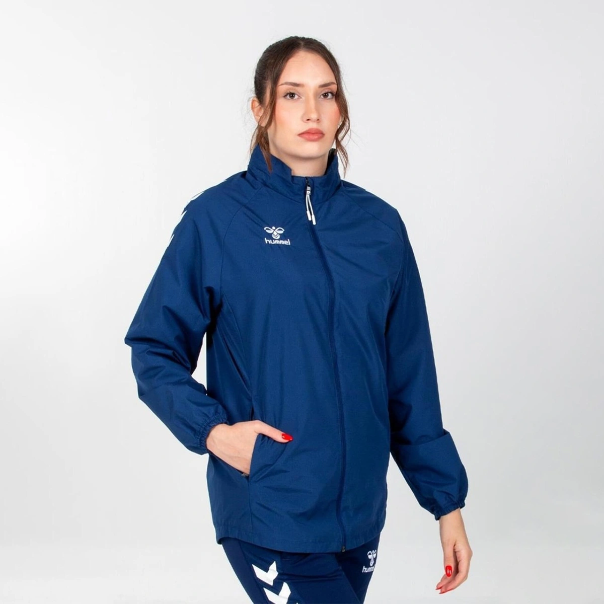 Hummel Line Erkek Lacivert Dik Yaka Ceket Lacivert