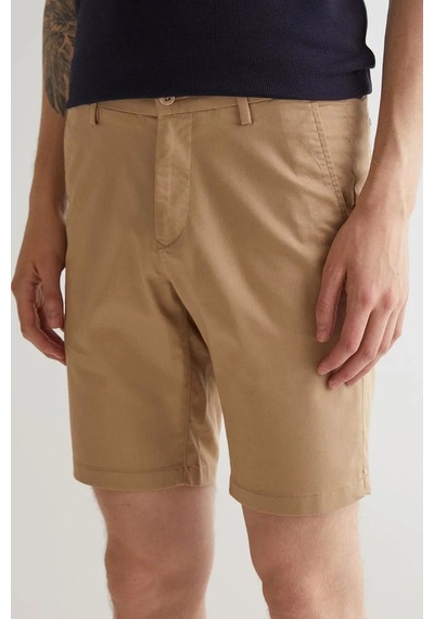 Gant Men's Slim Fit Chino Bermuda Shorts Erkek Dar Kesim Kanvas Bermuda Şort Bej
