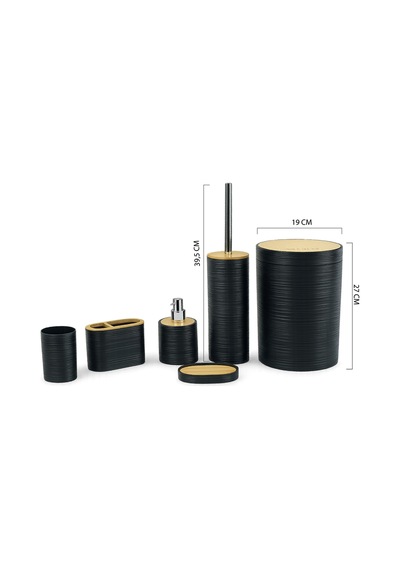 Vıchy Banyo Seti Vıchy-7230 6 Prç Black X12 Mavi
