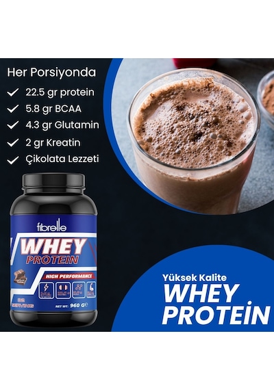 Fibrelle Whey Protein Çikolata 960 Gr