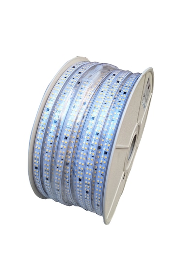 Çift Sıra Şerit Led 240 Led 220v 100 Metre Amber Işık