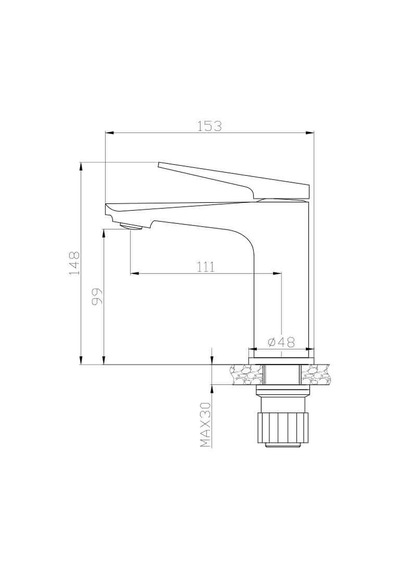 Newarc Next 984521B Lavabo Bataryası Siyah