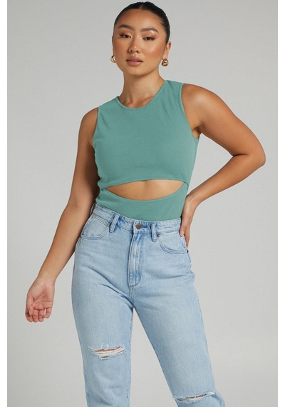 Madmext Mint Yeşili Yırtık Detaylı Basic Bodysuit-mint Yeşili Mint Yeşili