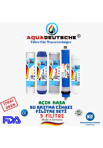 Açık Kasa 5 Filtre Su Arıtma Cihazı Filtre Seti