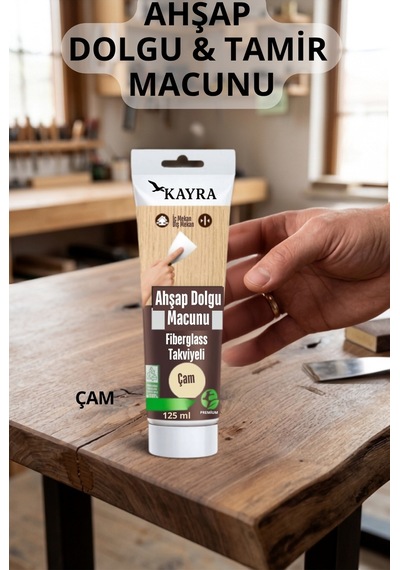 Çam Renk Ahşap Tamir Macunu 125 Ml Mobilya Masa Dolap Sehpa Çizik Çatlak Giderici Parke Çatlak Dolgusu Parke Çizik Tamiri Lamine Parke Ve Ahşap Yüzeyler İçin Onarıcı Macun Tahta Tamirat Macunu Çam