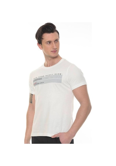 Fore Sport Erkek One Nıne Baskılı T-shirt Ekru