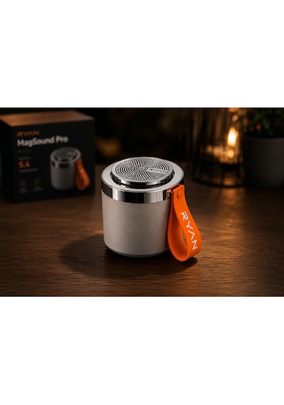 Magsafe Bluetooth Hoparlör Telefon Standı Bluetooth 5.4 5w Güçlü Ses Manyetik Telefon Tutucu Taşınabilir Mini Hoparlör Magsound Pro Ry-msp01