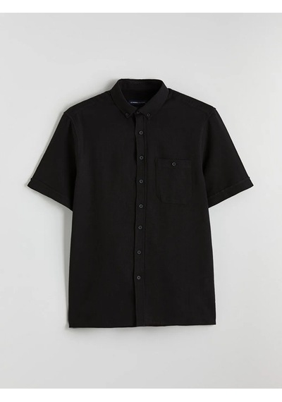 Lc Waikiki Siyah Regular Fit Poplin Erkek Gömlek