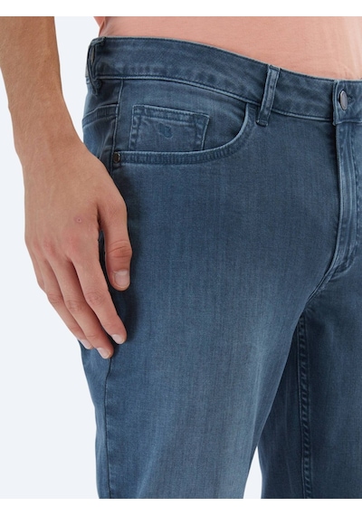 Kip Koyu Petrol Slim Fit Denim Pamuk Karışımlı Pantolon Koyu Petrol