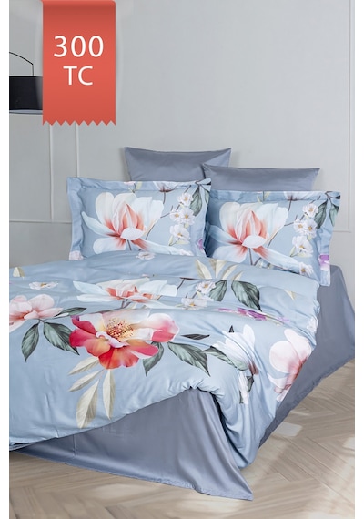 Varol Royal Saten 300tc Nevresim Takımı Çift Nevresimli Family Size - Estiva Çok Renkli