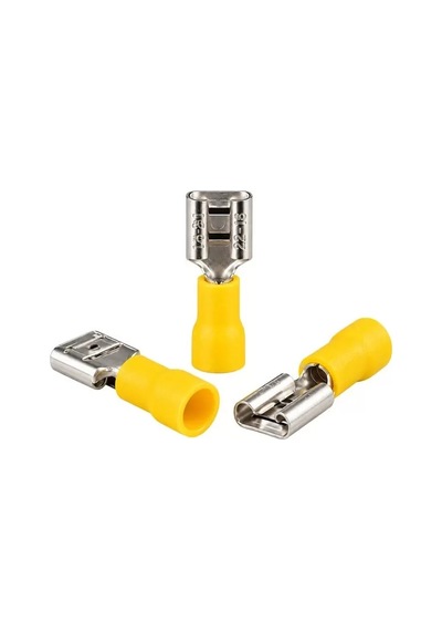 Sh Powermaster Pm-39077 4-6mm2 Kesit 23x7x6mm Soket Sarı İzoleli Kablo Pabucu 100'lü Paket Najmaddin