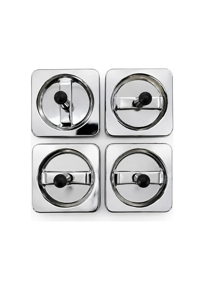Lb 12 Adet Ashtray Kare - Basmalı Metal Küllük