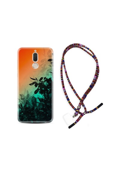 Huawei Mate 10 Lite Kılıf Rasta Boyun Askılı Güzel Çiçekler 1712