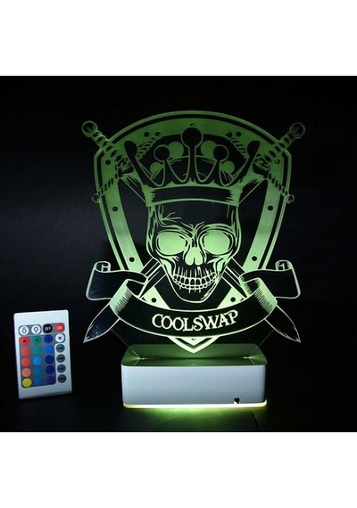Kişiye Özel Kral Iskelet 3D Led Lamba