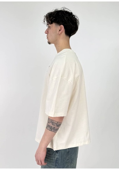 Zaee Native Youth Baskılı Oversize T-shirt Krem
