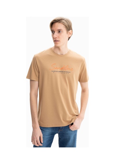 AR-MA Arma Erkek Regular Fit Örme Süprem Penye Bisiklet Yaka Tişört Y27344471501 Bej
