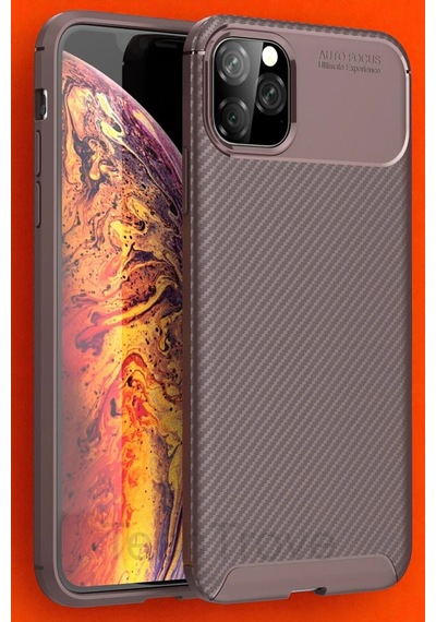 Apple Uyumlu iPhone 11 Pro Kılıf Kamera Korumalı Darbe Emici Karbon Fiber Desenli Kapak