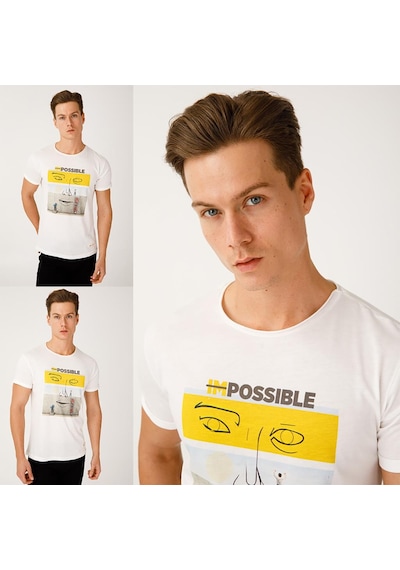 Biggdesign Faces Possible Erkek T-shirt 001