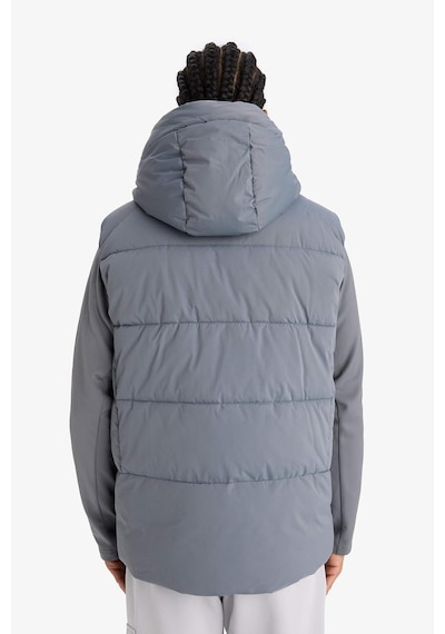 Defacto Defactofit Su İtici Regular Fit Kapüşonlu Fermuarlı Su Geçirmez Mont C6053ax25wngr311 Gri