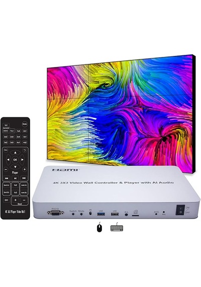All Lınk Hvw33 4k 3x3 Hdmı Vıdeo Wall Controller