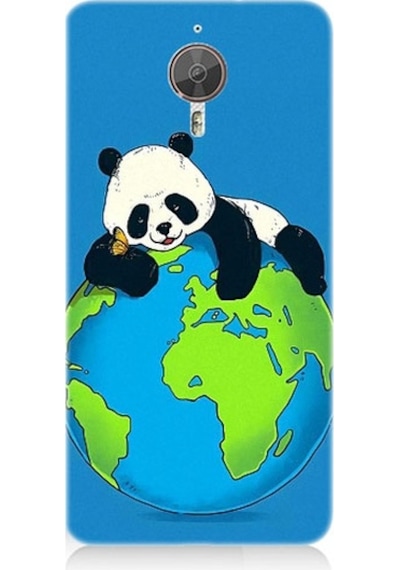 General Mobile Gm 5 Plus Uyumlu Yorgun Panda Ve Dünya Desenli Silikon Kılıf