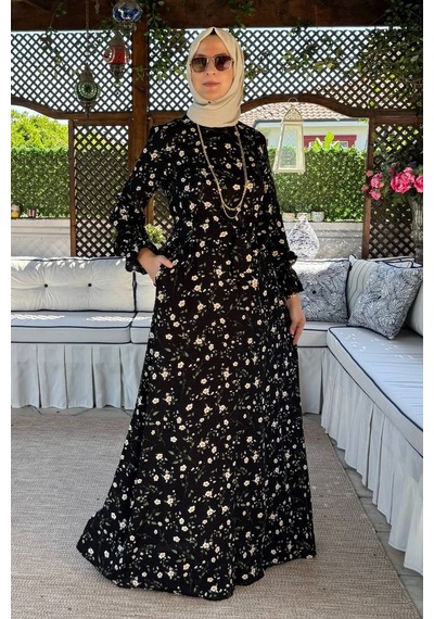 Rabia Şamlı Bihter Siyah Elbise Normal