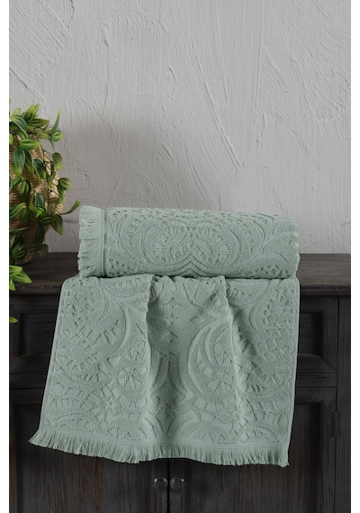 Varol Jacquard %100 Pamuk Banyo Havlusu 90x150cm Mint-90x150cm Mint