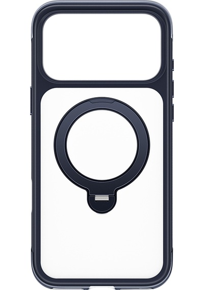Apple iPhone Uyumlu  17 Pro Max Kılıf Wiwu As-203 Aeroshield Ultra Serisi M-safeli Airbagli Standlı Kapak Lacivert