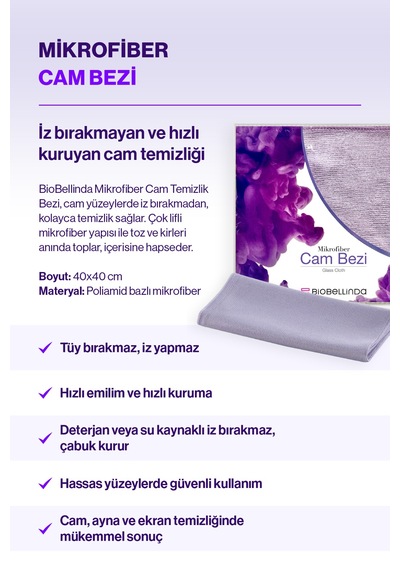 Özel Kumaşlı Süper Mikrofiber Cam Bezi 40x40 Cm 2li Set Diğer