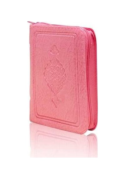Kuranı Kerim Fermuarlı Kılıflı Pembe Renk - Cep Boy N11.3051