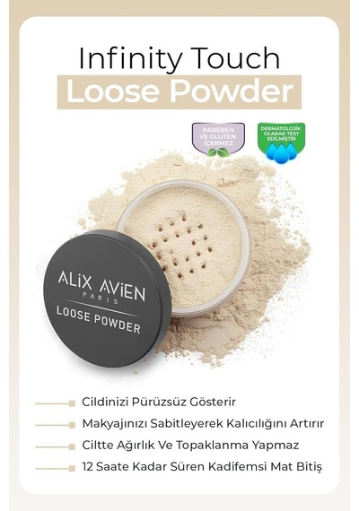 İpeksi Toz Pudra - Sabitleyici Etki Mat Bitiş - Loose Powder 02 Nude Ivory 0