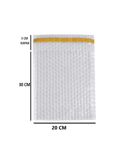 Balonlu Patpat Torba, Bantlı Baloncuklu Torba-zarf 20cm En X 30cm Boy +5cm Kapak 250 Adet Diğer