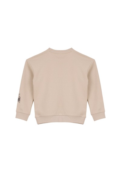 Jeep Ekru Erkek Çocuk Nakışlı Sweatshirt J6wb-swt7733 Bej