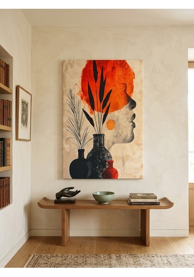 Tablo 60x90 Cm Büyük Boy Kafe Ve Salon Hediyelik Duvar Aksesuarı Siyah Mat