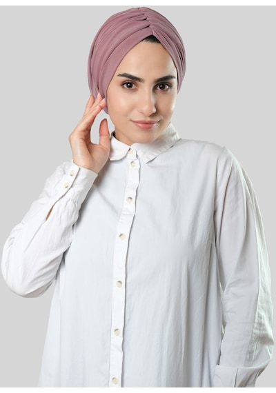 Hürrem Bone Violet Drapeli Salaş Tesettür Bone Sandy Büzgülü 2315 21 Violet