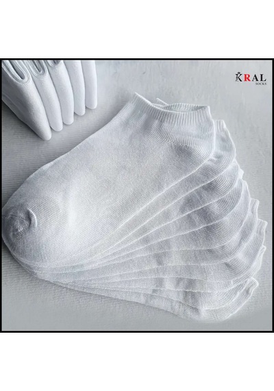 Kral Socks Kadın - Erkek 20 Çift Düz Desen Ekonomik Bilek Boy Çorap