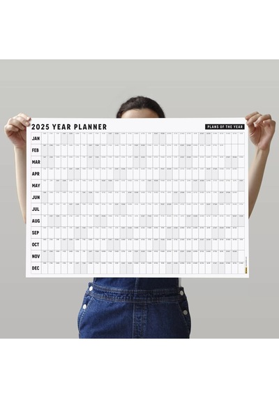 2027 Yıllık Planlayıcı Duvar Takvimi, Aylık Planlayıcı Aile Takvimi, Siyah Beyaz Yatay Takvim